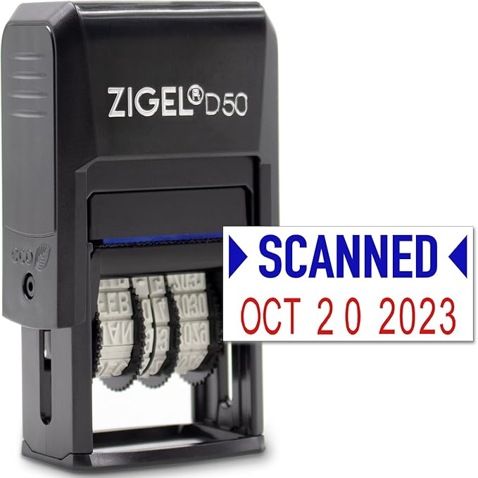 ZIGEL D50 Date Stamp with Scanned by ZIGEL