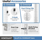 HOMEDANT 5 Tier Laminated White Boltless Metal Shelving Unit Adjustable Garage - Image 6