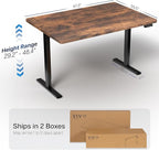 VIVO Electric 48 x 30 in Rustic Standing Desk, Memory Height Adjustment - Image 3