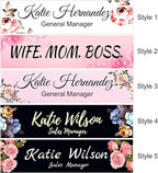 2" x 8" Custom Name Plate for Desk, Office Aluminum Desk Name Plate Personalized - Image 2