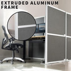 VIVO T-Shape Modular Corner Wall System, 4 Panels, Modern Professional Office - Image 6