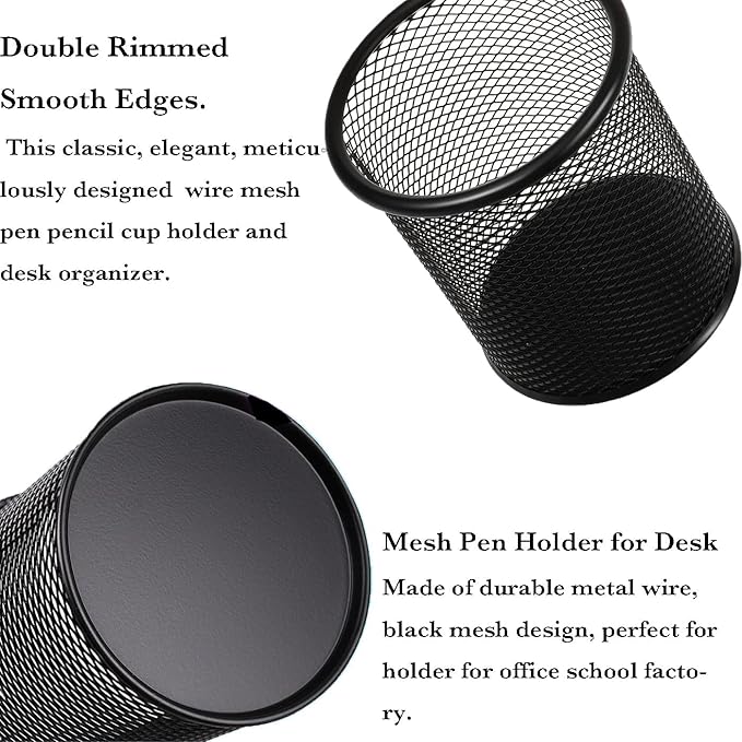 SNOW COOLER Pen Holder Pencil Holder Mesh Metal Pen Cup Holder Pencil Cup Holder - Image 8