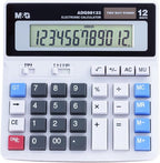 M&G Desk Calculator 12 Digit Extra Large LCD Display, Dual Solar Power and by MG