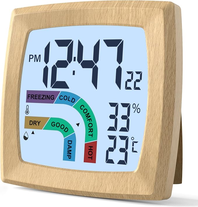 VOILEIPAGI Travel Alarm Clock Bedside Clock by VOILEIPAGI