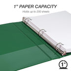 Samsill 1 Inch 3 Ring Binder, Made in USA, Economy Round Ring, 200 Sheet - Image 3