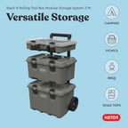 keter stack-n-roll outdoor gear organizer, 3-piece rolling storage, view 9