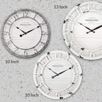 Presentime & Co 10" Farmhouse Series Wall Clock, Shiplap Style, Raised 3D - Image 7