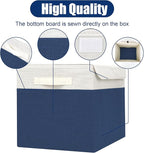 Large 17" 42 Quarts Collapsible Stackable Storage Bins - Image 5