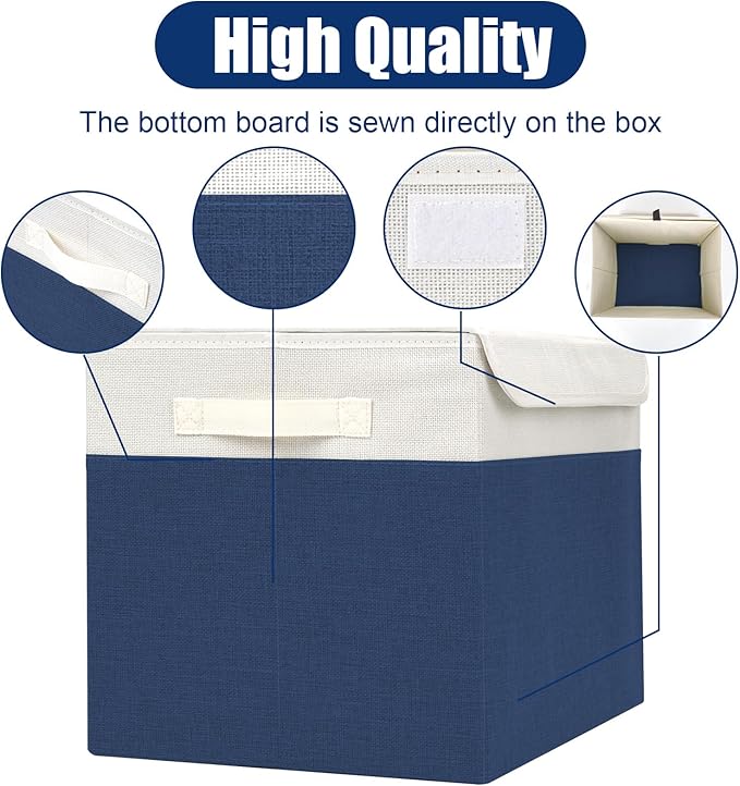 Large 17" 42 Quarts Collapsible Stackable Storage Bins - Image 5