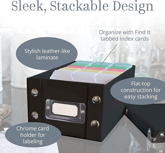 Snap-N-Store Index Card Holder Storage Box - Image 5