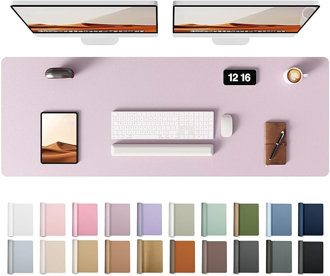 YSAGi Leather Desk Pad Protector, Office Desk Mat, Large Mouse Pad, Non-Slip PU by YSAGi