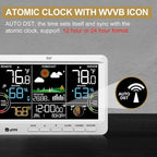 Weather Station Indoor Outdoor Thermometer Wireless, Home Atomic Clock - Image 5
