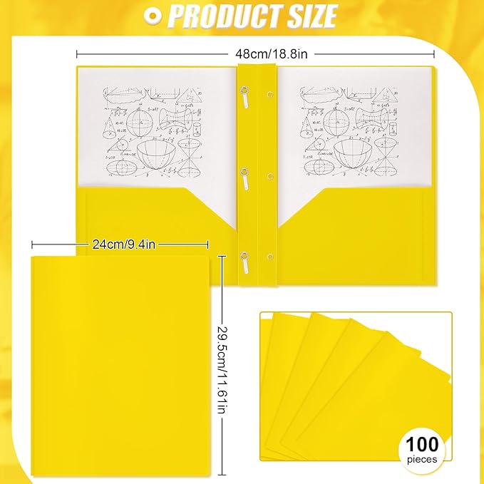 Lincia 100 Pcs Plastic Folders - Image 2