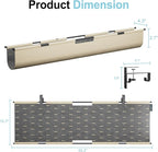 2-in-1 Under Desk Cable Management Tray & Privacy Panel, Dual-Sided Felt Cord - Image 7