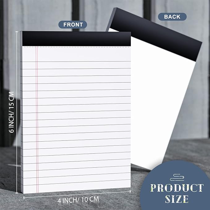 Nichela Legal Pads 4x6 with 18-Line College Ruled Small Legal Pads 6 Packs of - Image 2