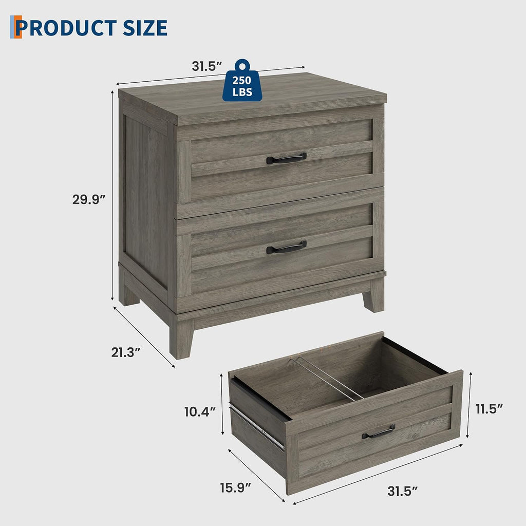 garvee 2 drawer farmhouse lateral file cabinet for shown in use