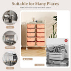 LDAILY 10 Drawer Rolling Cart, Storage Cart Organizer on Wheels, Drawer Cart - Image 6