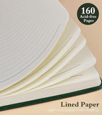 PAIBAS Lined Journal Notebook for Women Men, 160 Pages, A5 Hardcover Vintage - Image 4
