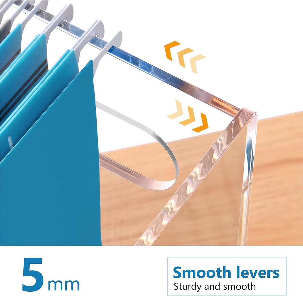 DINGHUO Acrylic Hanging File Organizer Box, Legal Size Clear File Storage Box...