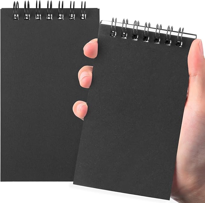 Tenceur 2 Pcs Pocket Notebook Bulk Small 3x5 Inch Spiral Notepads Mini Top by Tenceur