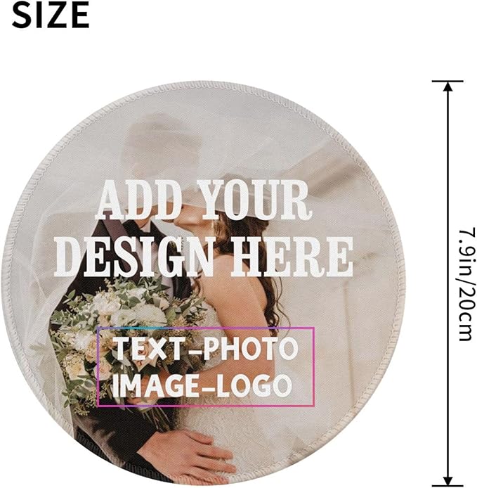 OHORTEB Custom Mouse Pad with Photo, Personalized Image Text Laptop Desk Mat - Image 2