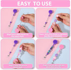 50 Pcs Colorful Beadable Badge Reel, Retractable Clips Holder Beaded Blank Bars - Image 5