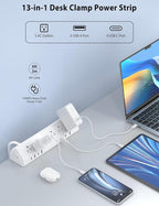Jgstkcity Desk Clamp Power Strip, 45W Fast Charging Station, 4 USB-C, 4 USB-A - Image 2