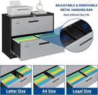 Fesbos 2 Drawer Lateral File Cabinet - Image 4