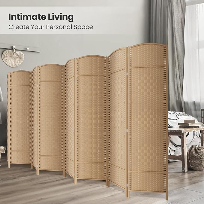 8 Panel Room Divider, 6Ft Folding Privacy Screen, Tall - Image 4