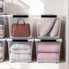 Citylife 82 QT Clear Plastic Storage Bins - Image 3