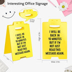Smilelife Funny Office Cubicle Decor Will Be Back In 10Minutes Desk Sign Team - Image 2