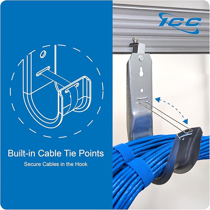 ICC Beam Clamp J Hook 2” with Retainer Clip - Image 5