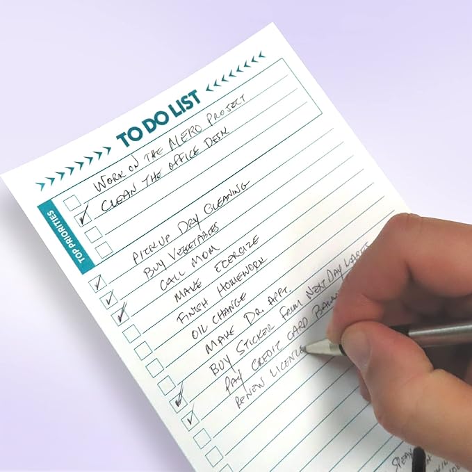 To Do List Notepad – 2 Pads of 50 Sheets, Total of 100 sheets Ruled Planning - Image 3