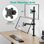 WALI Monitor Arm Mount for Desk, Single Extra Tall Computer Desk Mount - Image 6