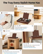 Valet Tray with Wireless Charger, Nightstand Organizer, Leather Desk Drawer - Image 8