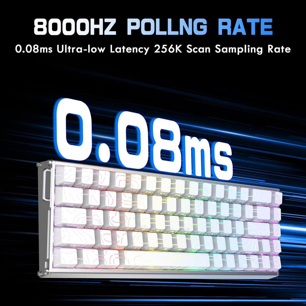 ATTACK SHARK X68 MAX HE 60% Wired Magnetic Switch Keyboard,Full Aluminum CNC,...
