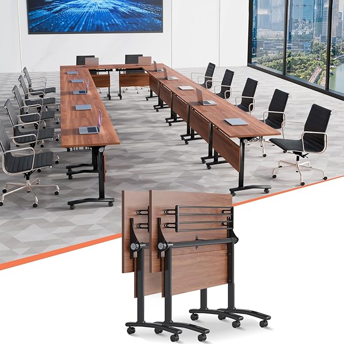 Conference Table, 55.1''Folding Conference Room Table by Unknown