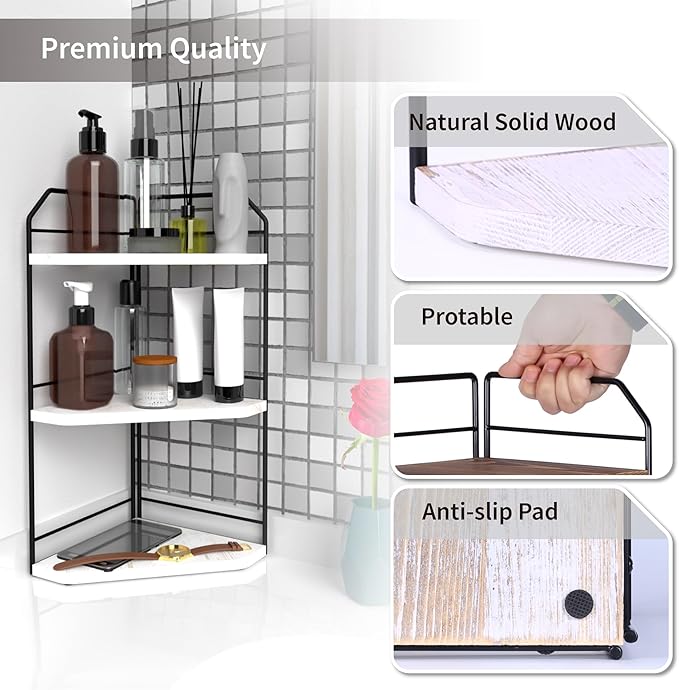 INIUNIK Corner Bathroom Counter Organizer - Image 6