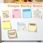 Personalized Sticky Notes Bulk 3-500 Pack – 3"x3" Custom Notepads Promotional - Image 2