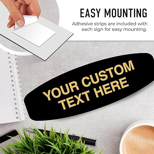 Custom Wall or Door Sign, Personalized Round Plaque Engraved Message - Image 6