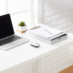 Amazon Basics Aluminum Storage Clipboard, Two-Tier, Standard Clip, 14" x 9", Silver (Pack of 2)