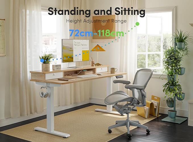 FEZIBO 48 x 24 Inch Height Adjustable Electric Standing Desk - Image 5