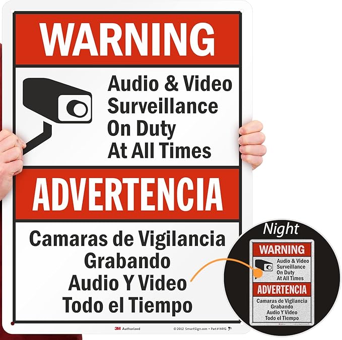 SmartSign 24 x 18 inch “Warning - Image 2