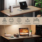 DAWNTREES Desk Mat Protector, PU Leather Desk Pad, Non Slip, Large Mouse Pad - Image 3