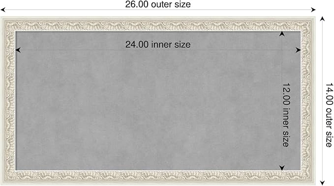 Amanti Art Silver Framed Magnetic Board 14x26 Small Vision Board - Image 2