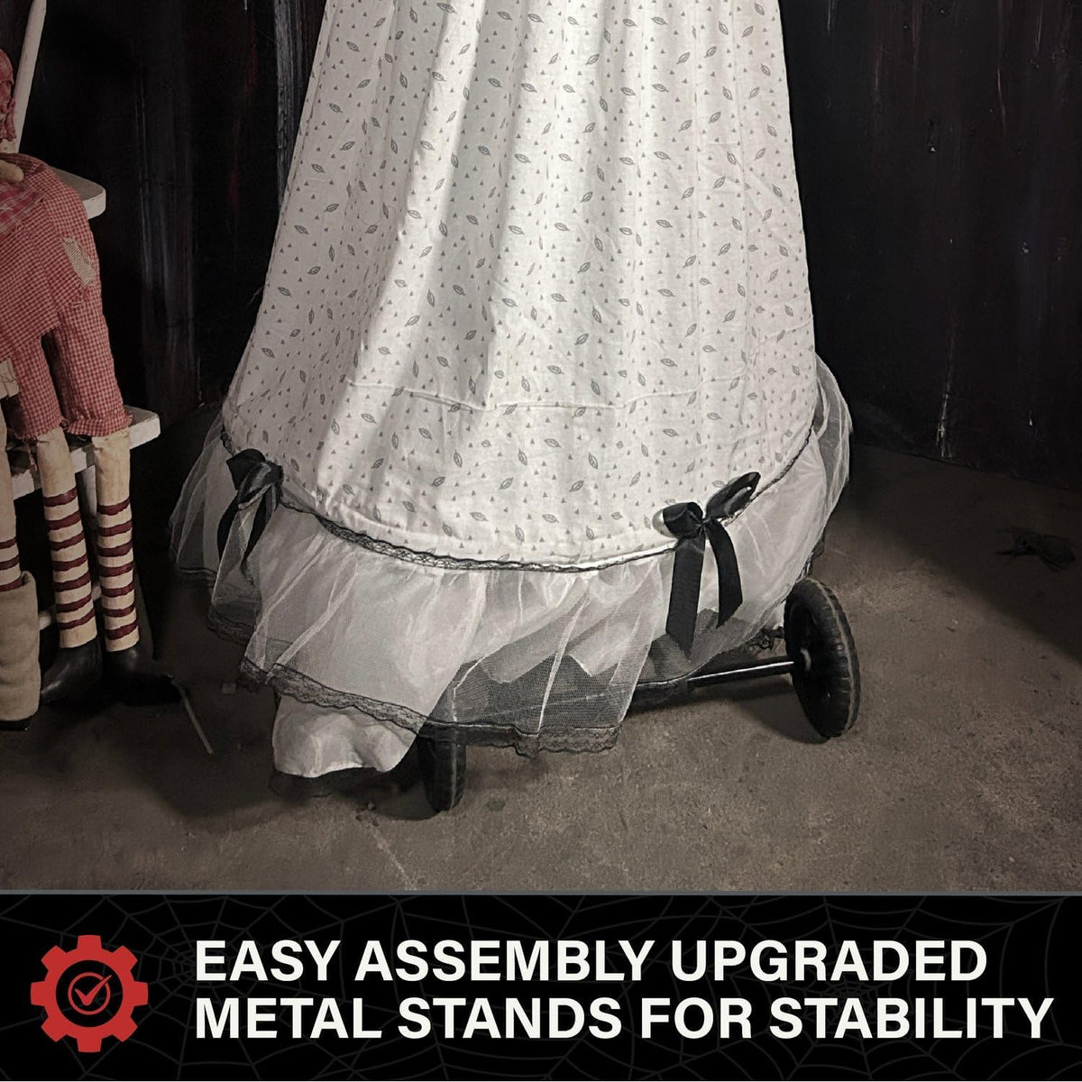 Haunted Hill Farm 5.6-Ft. Walking Girl Halloween Animatronic