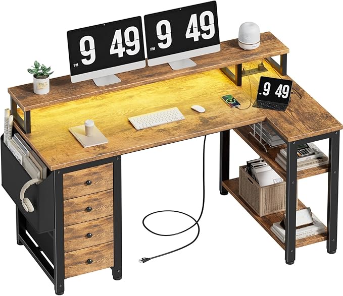 Lufeiya L Shaped Gaming Desk by LUFEIYA