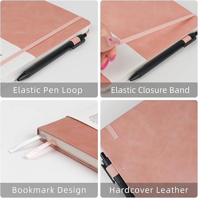 OnMove Notebooks Journal for Women Men 12 Pack Leather Hardcover - Image 3