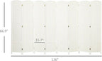 HOMCOM Room Divider, 8 Panel Folding Privacy Screen, 5.6' Tall Freestanding - Image 7