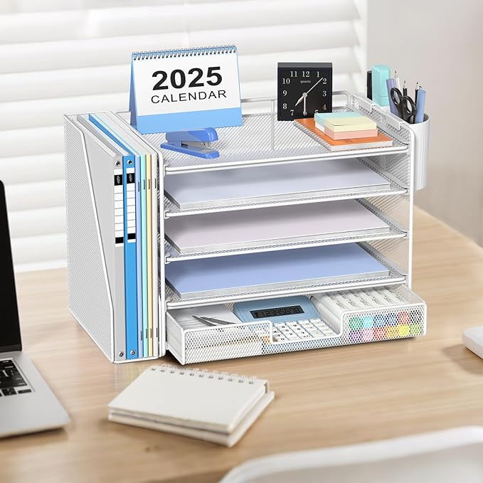 OPNICE Desk Organizer, 5-Tier Paper File Organizer - Image 2